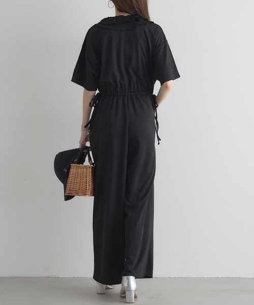 &. NOSTALGIA（アンドドットノスタルジア）の「【ZOZO限定】フリルカラーオールインワン（つなぎ/オールインワン・レディース・ブラック/ブラウン・FREE）」の13枚目の写真