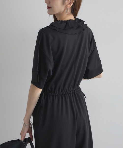 &. NOSTALGIA（アンドドットノスタルジア）の「【ZOZO限定】フリルカラーオールインワン（つなぎ/オールインワン・レディース・ブラック/ブラウン・FREE）」の14枚目の写真