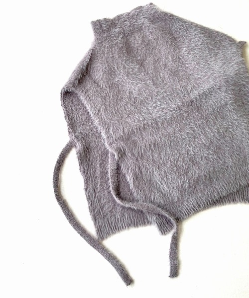 Q（キュー）の「フェザーヤーンベスト（ベスト・レディース・グレー・MEDIUM）」の17枚目の写真