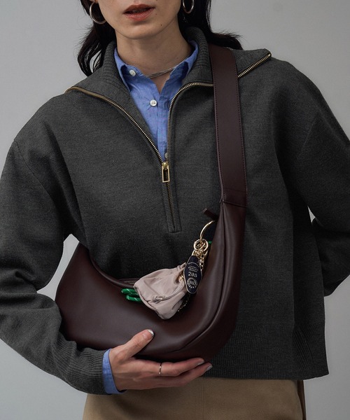 SALON adam et rope'（サロン アダム エ ロペ）の「ハーフジップウールニットスウェットプルオーバー（ニット/セーター・レディース・レッド/グレー/ベージュ・FREE）」の17枚目の写真