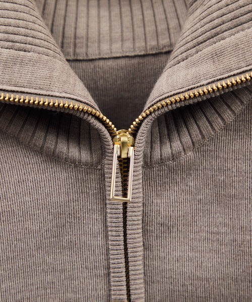 SALON adam et rope'（サロン アダム エ ロペ）の「ハーフジップウールニットスウェットプルオーバー（ニット/セーター・レディース・レッド/グレー/ベージュ・FREE）」の13枚目の写真