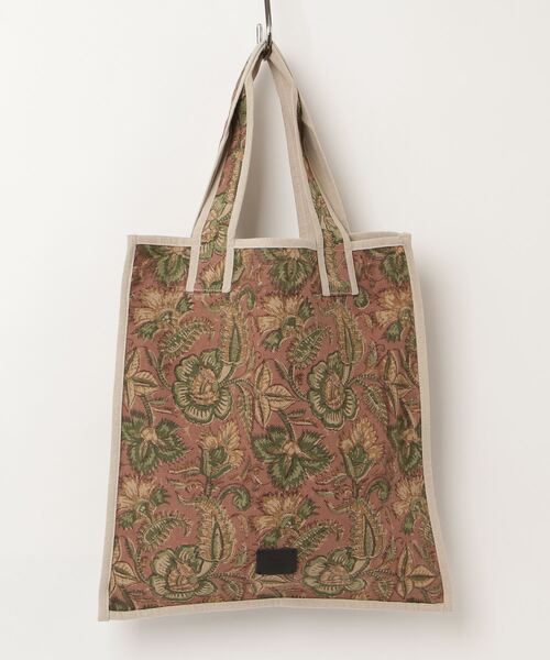 MAISON mou（メゾンムー）の「【Swaraj/スワラージ】ハンドブロックプリントTOTE（トートバッグ・レディース・カーキ/ブルー系その他2/オフホワイト/ブラウン系その他3/ピンク系その他2・FREE）」の5枚目の写真