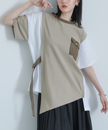 kOhAKU | 『配色アシメカットソー』(Tシャツ/カットソー)