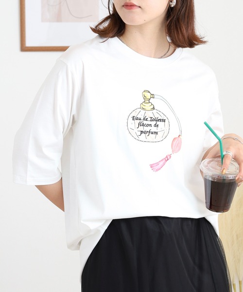 ブローディア BRODIAEA 歯ブラシ加工ロゴ半袖Tシャツ （コーラル） BRODIAEA メタリック箔押し スムースTシャツ（Tシャツ