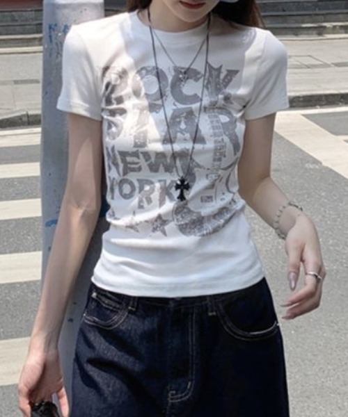 Achic(アシック)の「プリントTシャツ(Tシャツ/カットソー・レディース・ホワイト/ホワイト系その他2/ホワイト系その他3/ホワイト系その他・M)」の7枚目の写真