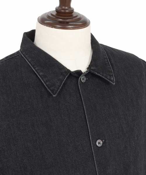 GLIMCLAP(グリムクラップ)の「ms6161-Ripped denim shirt デニムシャツ(シャツ/ブラウス・メンズ・インディゴブルー/ブラック・S/M/L)」の22枚目の写真