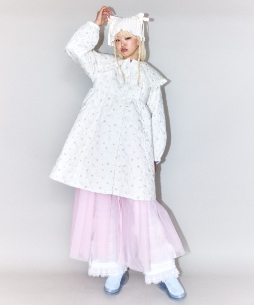 Candy Stripper（キャンディストリッパー）の「GARDEN QUILTING コート（ダウンジャケット/コート・レディース・オフホワイト/アイボリー/ブラック・FREE）」の8枚目の写真