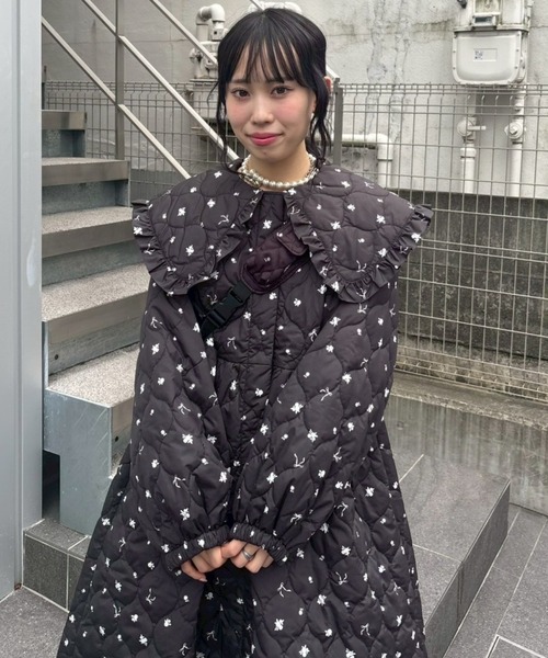 Candy Stripper（キャンディストリッパー）の「GARDEN QUILTING コート（ダウンジャケット/コート・レディース・オフホワイト/アイボリー/ブラック・FREE）」の9枚目の写真