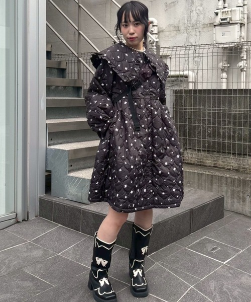 Candy Stripper（キャンディストリッパー）の「GARDEN QUILTING コート（ダウンジャケット/コート・レディース・オフホワイト/アイボリー/ブラック・FREE）」の14枚目の写真