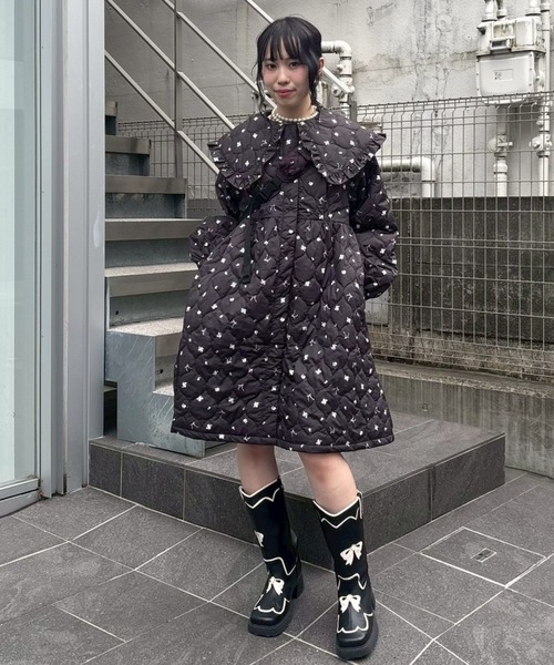 Candy Stripper（キャンディストリッパー）の「GARDEN QUILTING コート（ダウンジャケット/コート・レディース・オフホワイト/アイボリー/ブラック・FREE）」の10枚目の写真