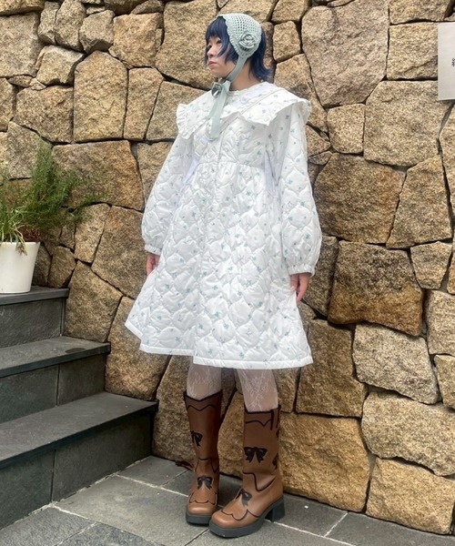 Candy Stripper（キャンディストリッパー）の「GARDEN QUILTING コート（ダウンジャケット/コート・レディース・オフホワイト/アイボリー/ブラック・FREE）」の18枚目の写真