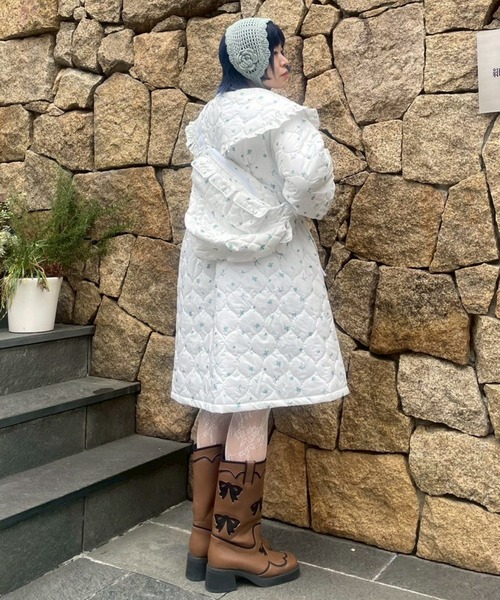 Candy Stripper（キャンディストリッパー）の「GARDEN QUILTING コート（ダウンジャケット/コート・レディース・オフホワイト/アイボリー/ブラック・FREE）」の21枚目の写真