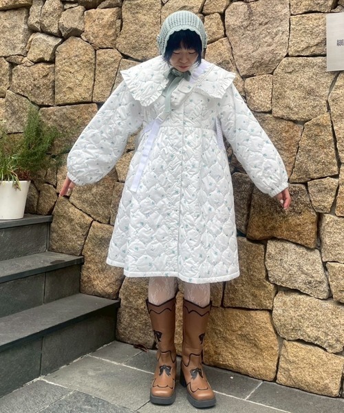 Candy Stripper（キャンディストリッパー）の「GARDEN QUILTING コート（ダウンジャケット/コート・レディース・オフホワイト/アイボリー/ブラック・FREE）」の17枚目の写真
