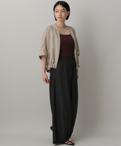 A part by（アパートバイ）の「リネンライクメッシュブルゾン（ブルゾン・レディース・アイボリー/グレー系その他4・FREE）」の3枚目の写真