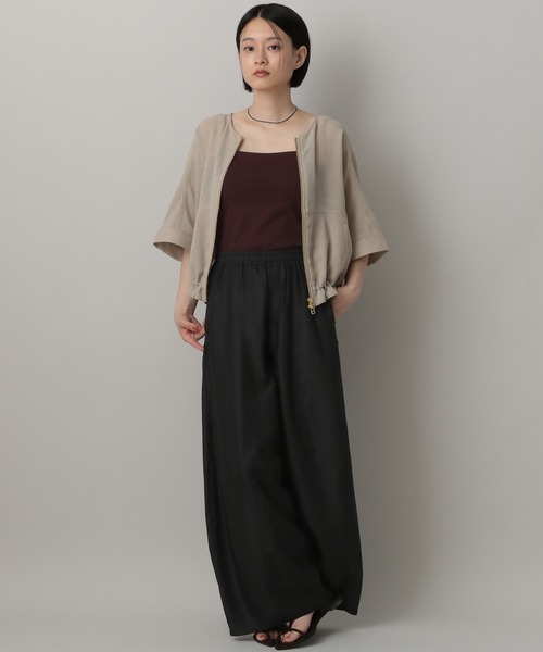 A part by（アパートバイ）の「リネンライクメッシュブルゾン（ブルゾン・レディース・アイボリー/グレー系その他4・FREE）」の4枚目の写真