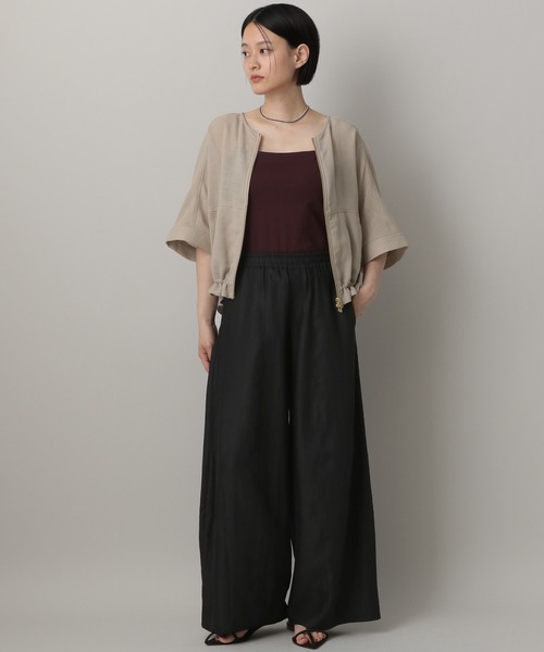 A part by（アパートバイ）の「リネンライクメッシュブルゾン（ブルゾン・レディース・アイボリー/グレー系その他4・FREE）」の5枚目の写真