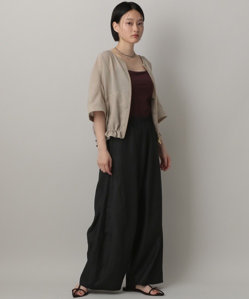 A part by（アパートバイ）の「リネンライクメッシュブルゾン（ブルゾン・レディース・アイボリー/グレー系その他4・FREE）」の6枚目の写真