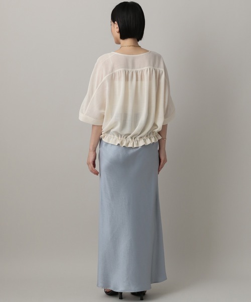 A part by（アパートバイ）の「リネンライクメッシュブルゾン（ブルゾン・レディース・アイボリー/グレー系その他4・FREE）」の13枚目の写真