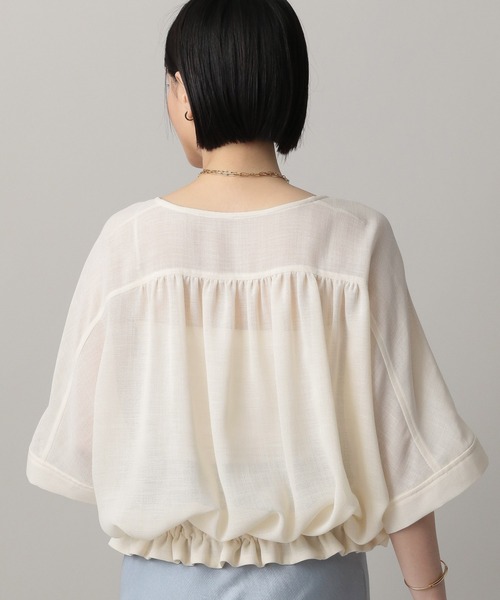 A part by（アパートバイ）の「リネンライクメッシュブルゾン（ブルゾン・レディース・アイボリー/グレー系その他4・FREE）」の16枚目の写真