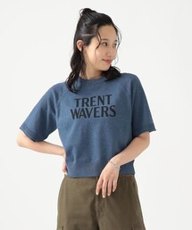 B:MING by BEAMS（ビーミングバイビームス）の「半袖 ロゴプリント ニット Tシャツ（ニット/セーター）」