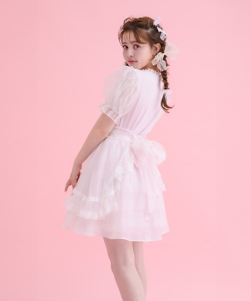 mellfy memory（メルフィーメモリー）の「Fairy gingham tulle apron スカート（スカート・レディース・ブルー/ピンク・M/S）」の3枚目の写真