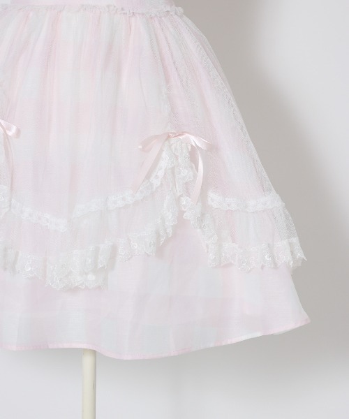 mellfy memory（メルフィーメモリー）の「Fairy gingham tulle apron スカート（スカート・レディース・ブルー/ピンク・M/S）」の9枚目の写真