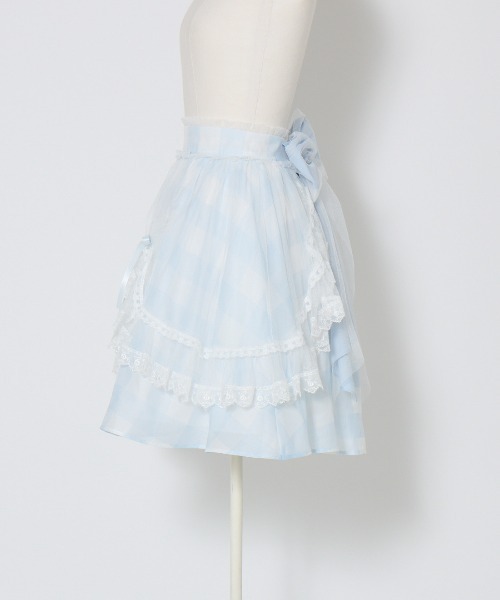 mellfy memory（メルフィーメモリー）の「Fairy gingham tulle apron スカート（スカート・レディース・ブルー/ピンク・M/S）」の11枚目の写真