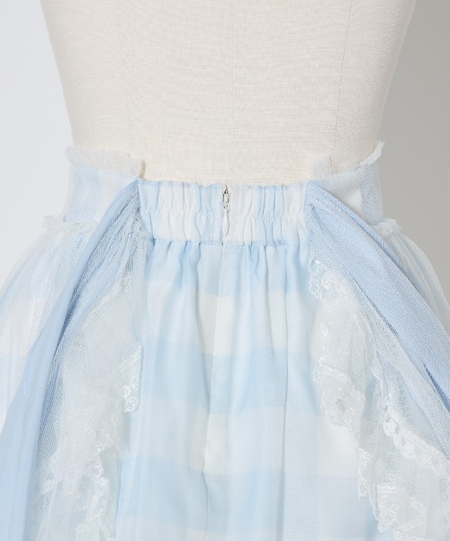mellfy memory（メルフィーメモリー）の「Fairy gingham tulle apron スカート（スカート・レディース・ブルー/ピンク・M/S）」の14枚目の写真