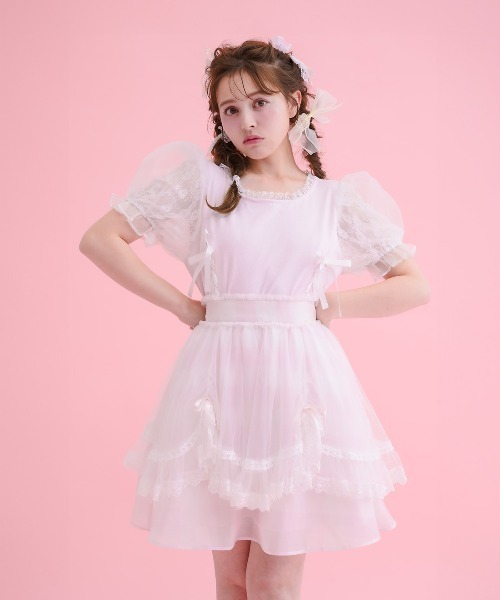 mellfy memory（メルフィーメモリー）の「Fairy gingham tulle apron スカート（スカート・レディース・ブルー/ピンク・M/S）」の18枚目の写真
