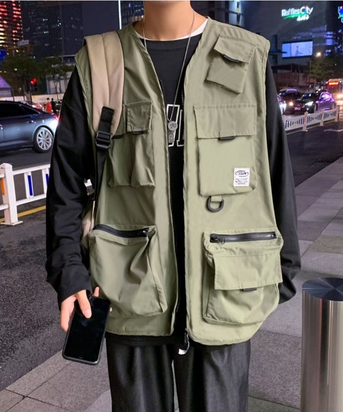 link lot(リンクロット)の「ナイロンタクティカルベスト(ベスト・メンズ・ブラック/カーキ・F)」の18枚目の写真