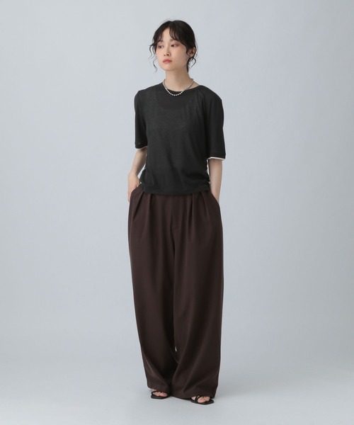 LEPSIM（レプシィム）の「シアー配色メロープルオーバー　574395（Tシャツ/カットソー・レディース・ブラック/ピンク/オフホワイト・FREE）」の20枚目の写真