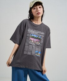 news paper Tシャツ/ニュースペーパー プリントTシャツ