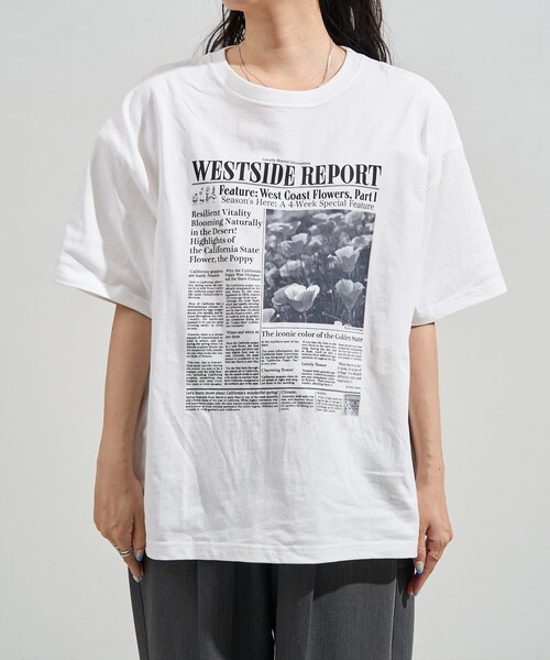 ニュースペーパープリント　シャツ ニュースペーパープリントTシャツ KM1159 \u2013 YOLO（ヨロ