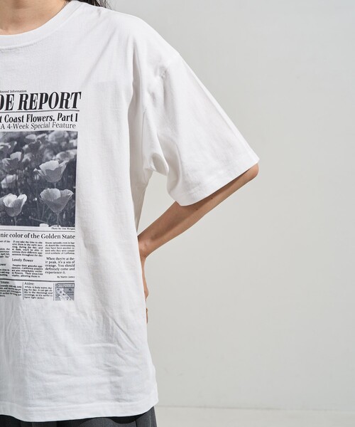 セール】news paper Tシャツ/ニュースペーパー プリントTシャツ（T