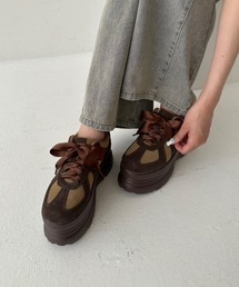 OLIVE des OLIVE | サテンリボン厚底スニーカー(スニーカー)