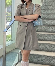 nui nullu（ヌイヌル）の「【nui nullu】 ミニワンピスタイルWテーラードジャケット（テーラードジャケット）」