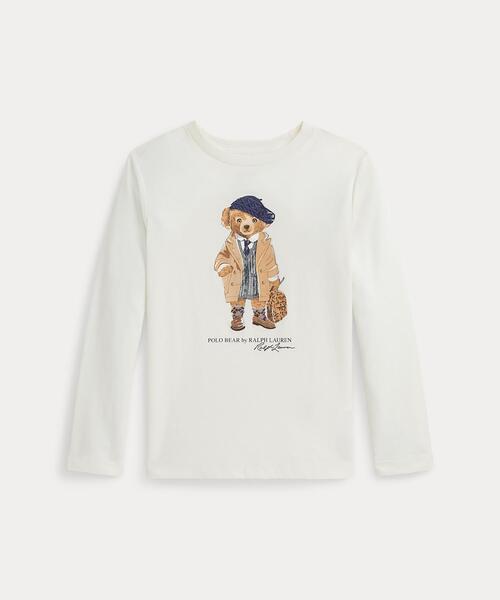 Polo ベア コットン ジャージー ロングスリーブ Tシャツ