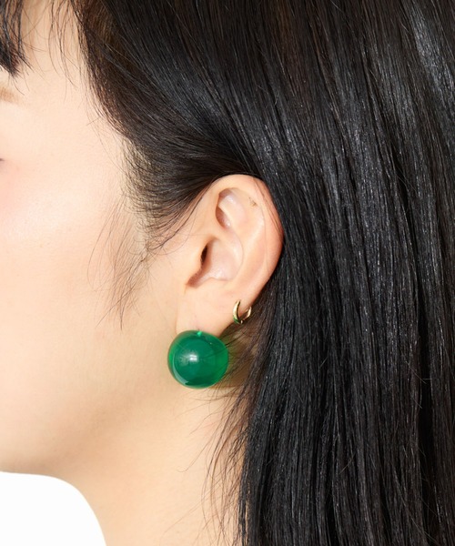 Casselini(キャセリーニ)の「Casselini(キャセリーニ) クリアドロップピアス(ピアス(両耳用)・レディース・グリーン/ピンク/レッド/イエロー/ブルー・FREE)」の2枚目の写真