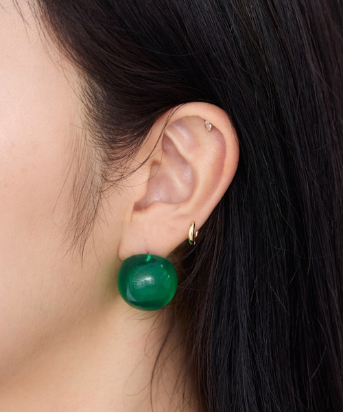 Casselini(キャセリーニ)の「Casselini(キャセリーニ) クリアドロップピアス(ピアス(両耳用)・レディース・グリーン/ピンク/レッド/イエロー/ブルー・FREE)」の6枚目の写真