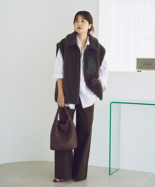 plage（プラージュ）の「lesTendre boa ベスト（その他アウター・レディース・チャコールグレー・36/38）」の19枚目の写真