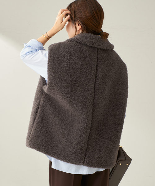 plage（プラージュ）の「lesTendre boa ベスト（その他アウター・レディース・チャコールグレー・36/38）」の4枚目の写真