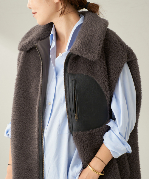 Plage réversible boa ベスト Plage réversible boa ベスト 【公式通販】