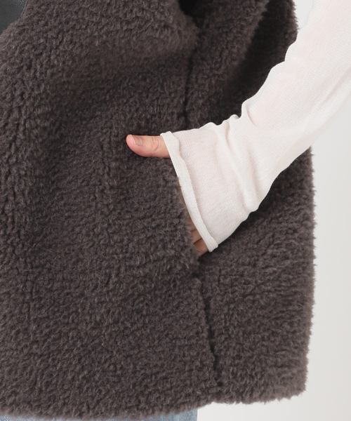 plage（プラージュ）の「lesTendre boa ベスト（その他アウター・レディース・チャコールグレー・36/38）」の11枚目の写真