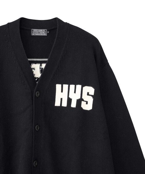 HYSTERIC GLAMOUR（ヒステリックグラマー）の「BAD ASS MAMA編込 カーディガン（カーディガン/ボレロ・メンズ・ブラック/グリーン/ピンク・SMALL/MEDIUM/LARGE/X-LARGE）」の9枚目の写真