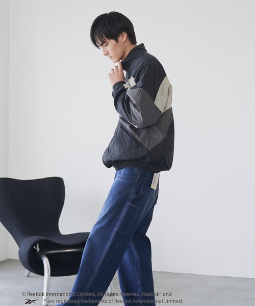 coen（コーエン）の「Reebok（リーボック）別注ナイロントラックジャケット（ナイロンジャケット・メンズ・オフホワイト/ブラック/ベージュ・M/L/XL）」の10枚目の写真