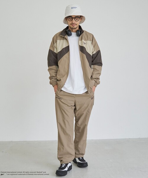 coen（コーエン）の「Reebok（リーボック）別注ナイロントラックジャケット（ナイロンジャケット・メンズ・オフホワイト/ブラック/ベージュ・M/L/XL）」の22枚目の写真