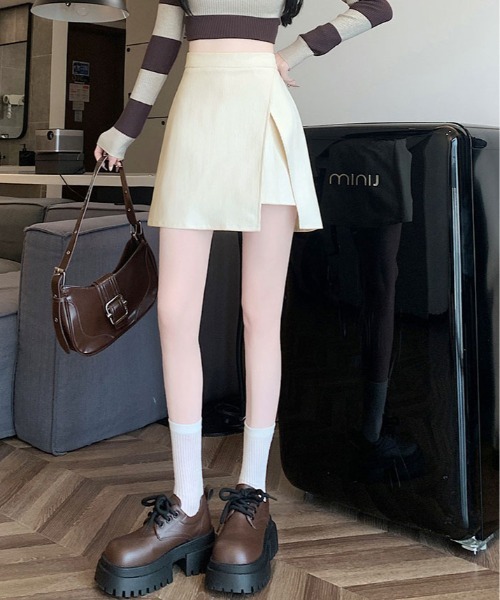 kirakiraShop(キラキラショップ)の「コーデュロイ ラップ スカート(スカート・レディース・ホワイト/モカ/ブラック・S/M/L)」の9枚目の写真