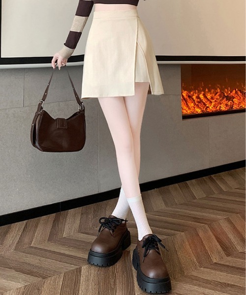 kirakiraShop(キラキラショップ)の「コーデュロイ ラップ スカート(スカート・レディース・ホワイト/モカ/ブラック・S/M/L)」の8枚目の写真