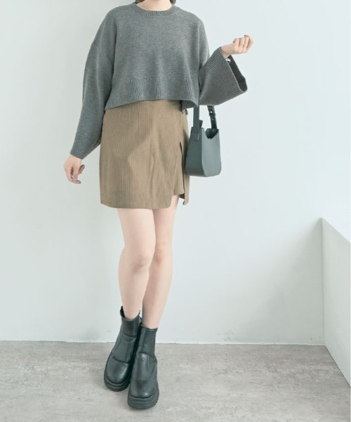 kirakiraShop(キラキラショップ)の「コーデュロイ ラップ スカート(スカート・レディース・ホワイト/モカ/ブラック・S/M/L)」の18枚目の写真