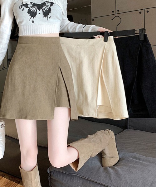kirakiraShop(キラキラショップ)の「コーデュロイ ラップ スカート(スカート・レディース・ホワイト/モカ/ブラック・S/M/L)」の13枚目の写真